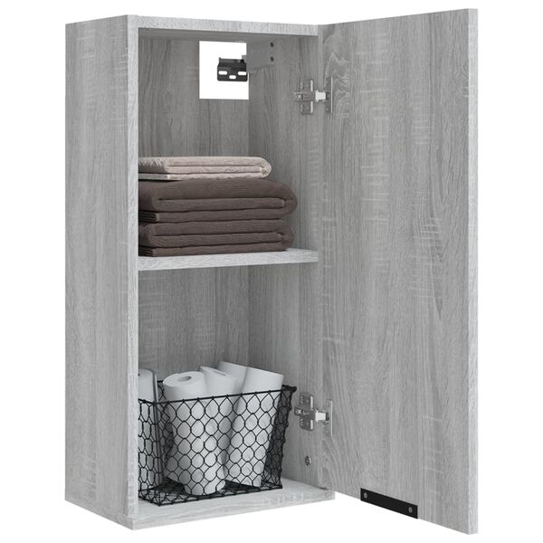 vidaXL Ντουλάπι Μπάνιου Επιτοίχιο Γκρι sonoma 32 x 20 x 67 εκ.