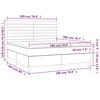 vidaXL Κρεβάτι Boxspring με Στρώμα Σκούρο Μπλε 180x200 εκ. Βελούδινο