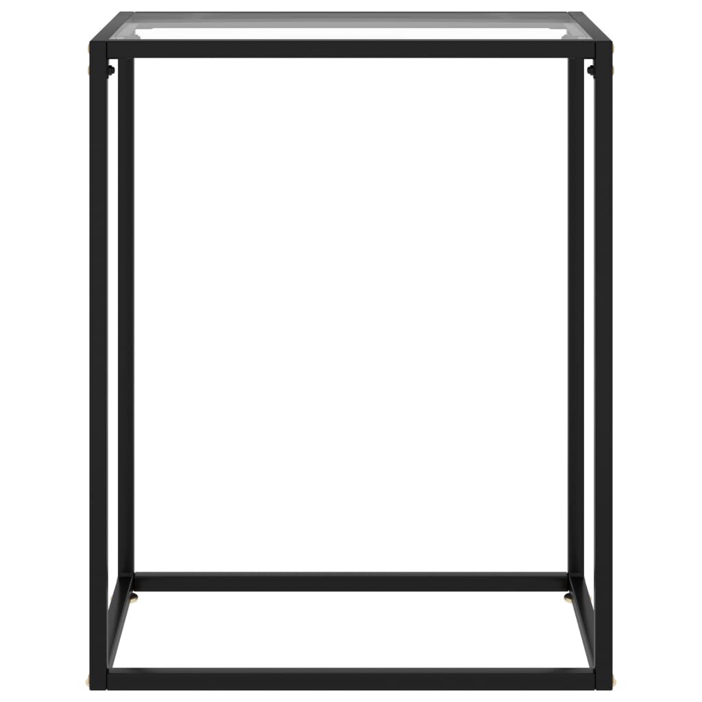 vidaXL Τραπέζι Κονσόλα Διαφανές 60 x 35 x 75 εκ. από Ψημένο Γυαλί