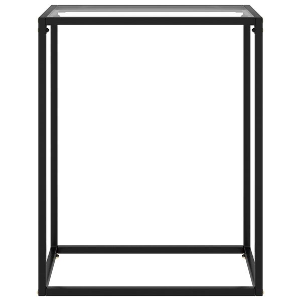 vidaXL Τραπέζι Κονσόλα Διαφανές 60 x 35 x 75 εκ. από Ψημένο Γυαλί