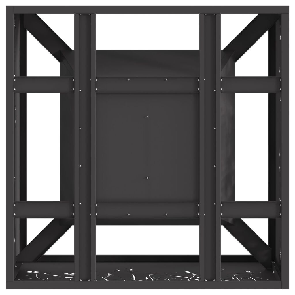 vidaXL Φωτιά Πίνακας Τετράγωνος Μαύρος 60x60x30 εκ Ατσάλι
