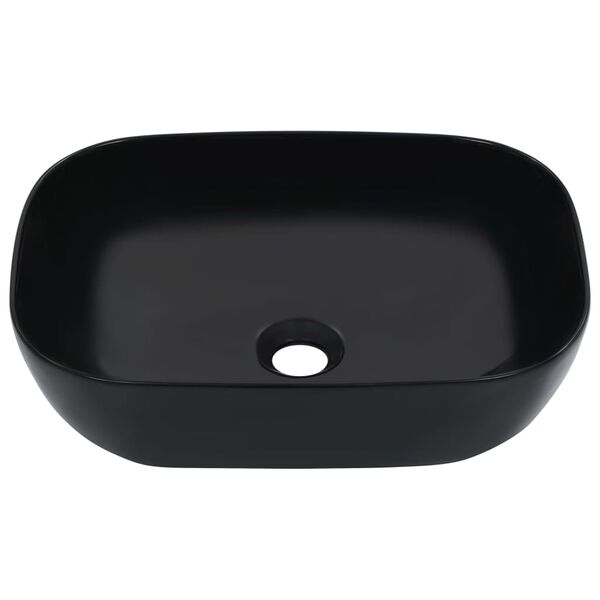 vidaXL Νιπτήρας Μαύρος 45,5 x 32 x 13 εκ. Κεραμικός