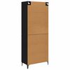 vidaXL Highboard &Mu;&alpha;ύ&rho;&eta; &Omicron;&xi;&upsilon;ά 69,5 x 34 x 180 &epsilon;&kappa;. &Epsilon;&pi;&epsilon;&xi;&epsilon;&rho;&gamma;&alpha;&sigma;&mu;έ&nu;&omicron; &xi;ύ&lambda;&omicron;