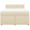 vidaXL &Kappa;&rho;&epsilon;&beta;ά&tau;&iota; Boxspring &mu;&epsilon; &Sigma;&tau;&rho;ώ&mu;&alpha; &Kappa;&rho;&epsilon;&mu; 160x200 &epsilon;&kappa;. &Upsilon;&phi;&alpha;&sigma;&mu;ά&tau;&iota;&nu;&omicron;