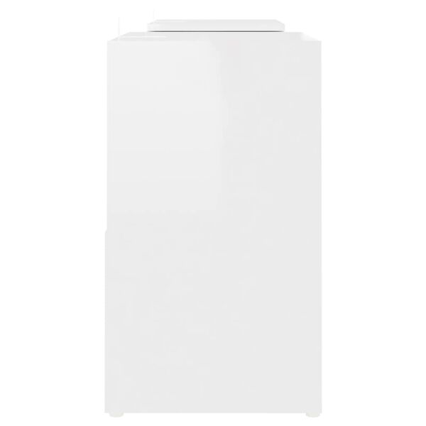 vidaXL Έπιπλο Τηλεόρασης Λευκό Γυαλ. 104 x 30 x 52 εκ. από Επεξ. Ξύλο