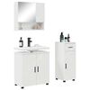 vidaXL Σετ Επίπλων Μπάνιου 3 pcs Γυαλιστερό λευκό 61 x 35 x 64 εκ.