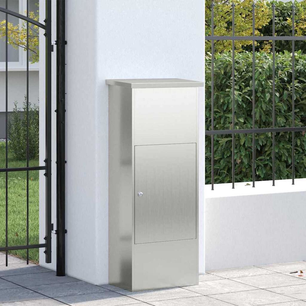vidaXL Θυρίδα Πακέτων Μαύρο 44.5 x 29 x 110.5 εκ Γαλβανισμένος χάλυβας