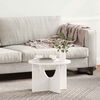 vidaXL Τραπεζάκι σαλονιού Λευκό 50 x 50 x 35 cm Μασίφ ξύλο πεύκου