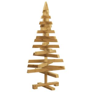 vidaXL Χριστουγεννιάτικα Δέντρα με βάση Καφέ 90 cm Μασίφ ξύλο πεύκου