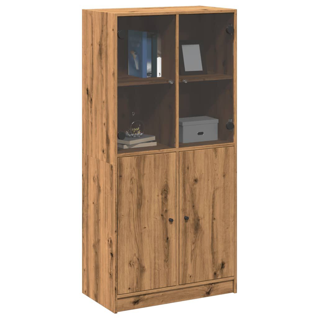 vidaXL Ντουλάπα με Πόρτες Αρτισιανή Δρυς 68x37x142 εκ. Επεξ. Ξύλο