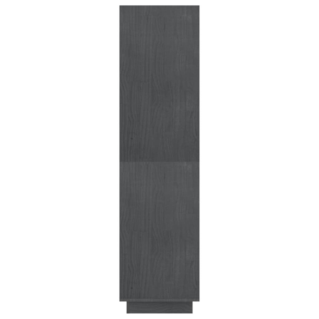 vidaXL Βιβλιοθήκη/Διαχωριστικό Χώρου Γκρι 80x35x135 εκ. Μασίφ Πεύκο