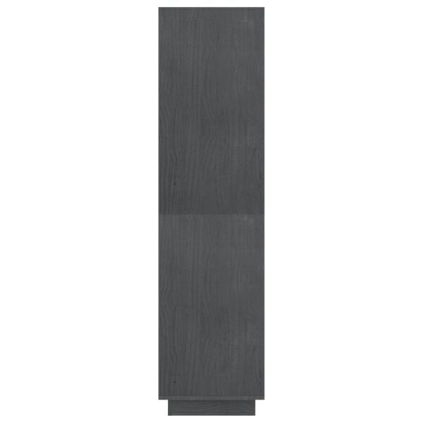 vidaXL Βιβλιοθήκη/Διαχωριστικό Χώρου Γκρι 80x35x135 εκ. Μασίφ Πεύκο