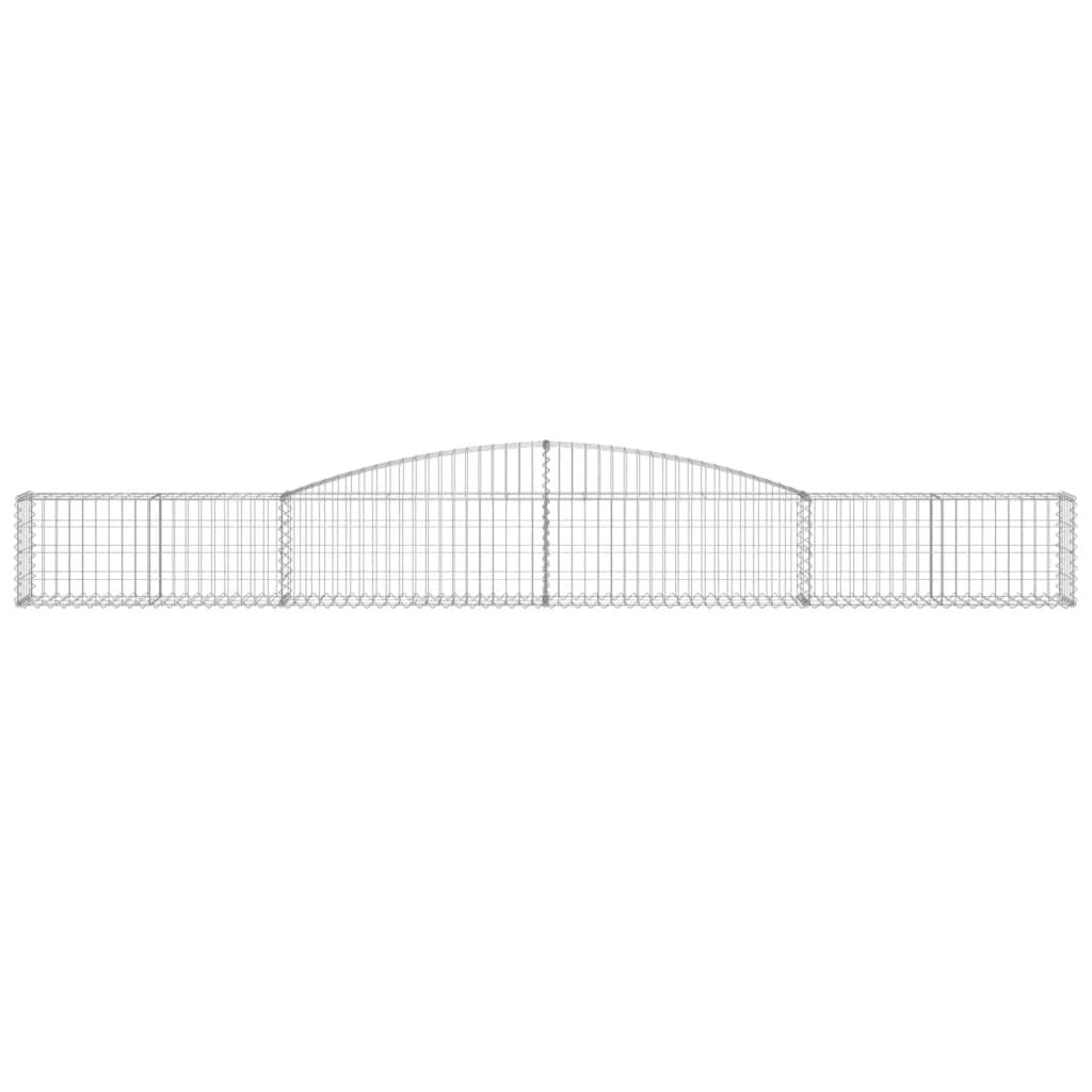 vidaXL Συρματοκιβώτια Τοξωτά 2 τεμ. 400x30x40/60 εκ. Γαλβαν. Ατσάλι