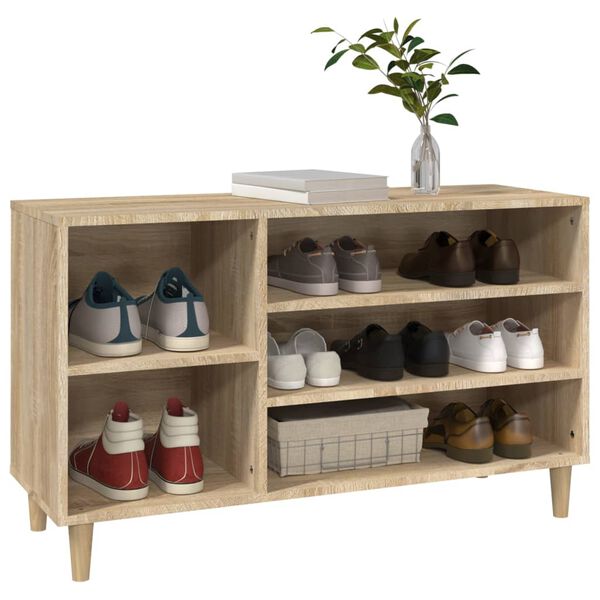 vidaXL Παπουτσοθήκη Sonoma Δρυς 102x36x60 εκ. από Επεξεργασμένο Ξύλο