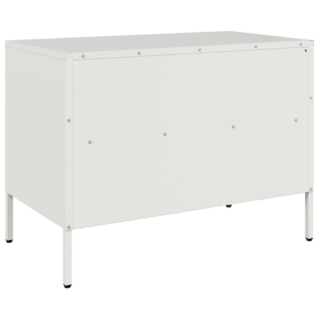 vidaXL Έπιπλο Τηλεόρασης Λευκό 68x39x50,5 εκ. από Χάλυβα