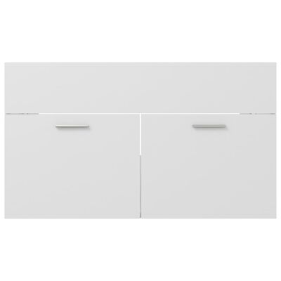 vidaXL Ντουλάπι Νιπτήρα Λευκό 80 x 38,5 x 46 εκ. από Μοριοσανίδα