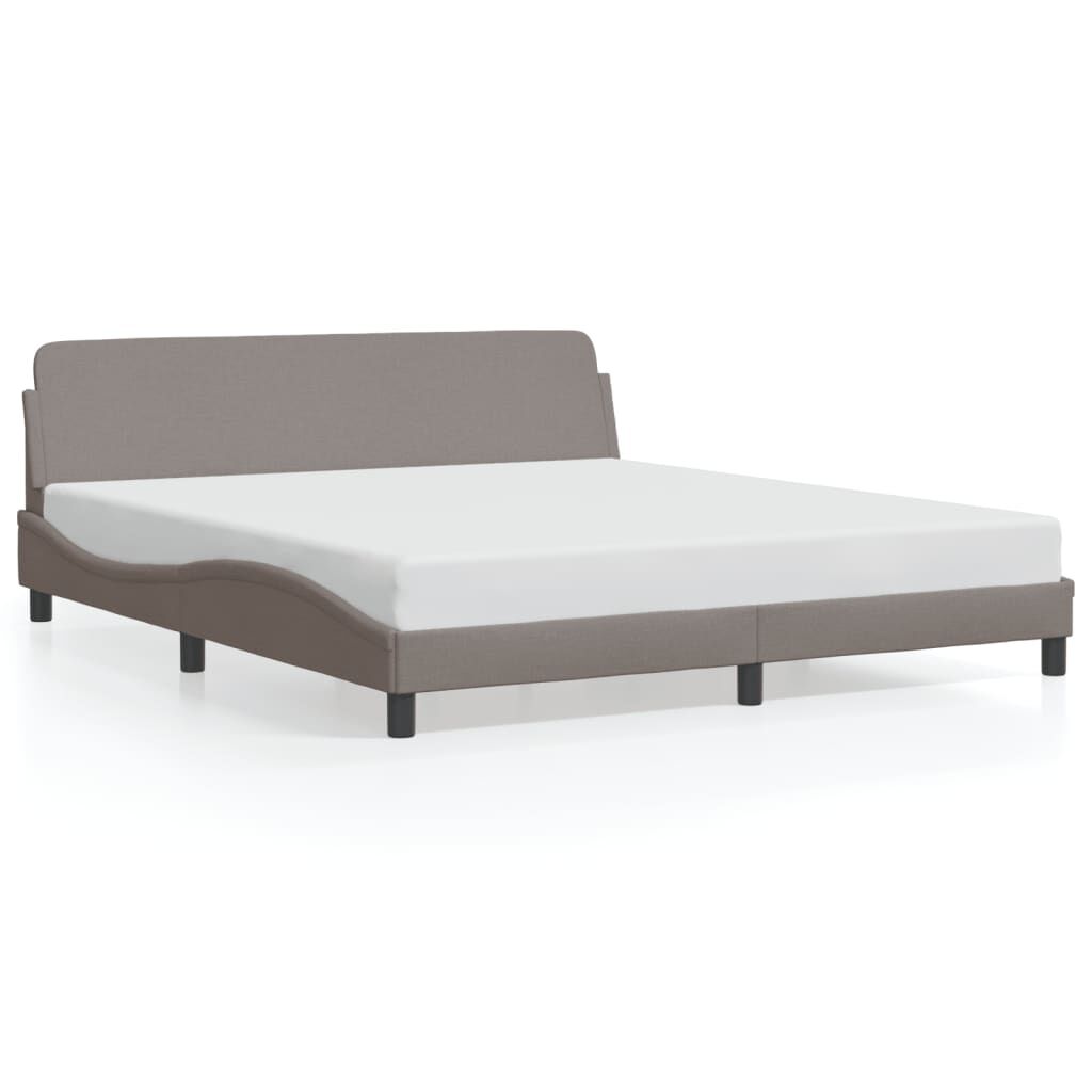 vidaXL Σκελετός Κρεβατιού Χωρίς Στρώμα Taupe 180x200 εκ. Υφασμάτινο
