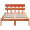 vidaXL Σκελετός Κρεβατιού Καφέ 120 x 190 cm Μασίφ ξύλο πεύκου