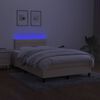 vidaXL &Kappa;&rho;&epsilon;&beta;ά&tau;&iota; Boxspring &mu;&epsilon; &Sigma;&tau;&rho;ώ&mu;&alpha; & LED &Kappa;&rho;&epsilon;&mu; 120x200 &epsilon;&kappa;. &Upsilon;&phi;&alpha;&sigma;&mu;ά&tau;&iota;&nu;&omicron;
