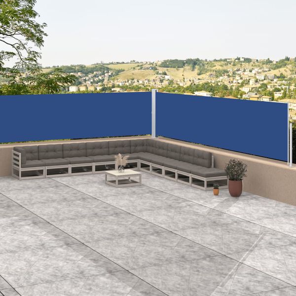 vidaXL Σκίαστρο Πλαϊνό Συρόμενο Μπλε 180 x 1000 εκ.