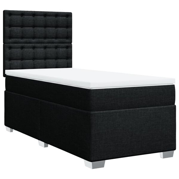 vidaXL &Kappa;&rho;&epsilon;&beta;ά&tau;&iota; Boxspring &mu;&epsilon; &Sigma;&tau;&rho;ώ&mu;&alpha; &Mu;&alpha;ύ&rho;&omicron; 80 x 200 &epsilon;&kappa;. &Upsilon;&phi;&alpha;&sigma;&mu;ά&tau;&iota;&nu;&omicron;