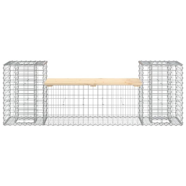 vidaXL Παγκάκι Κήπου Συρματοκιβώτιο 184x41x60,5 εκ. Μασίφ Ξύλο Πεύκου