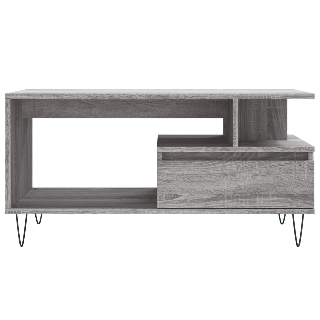 vidaXL Τραπεζάκι Σαλονιού Γκρι Sonoma 90x49x45 εκ.Επεξεργασμένο Ξύλο