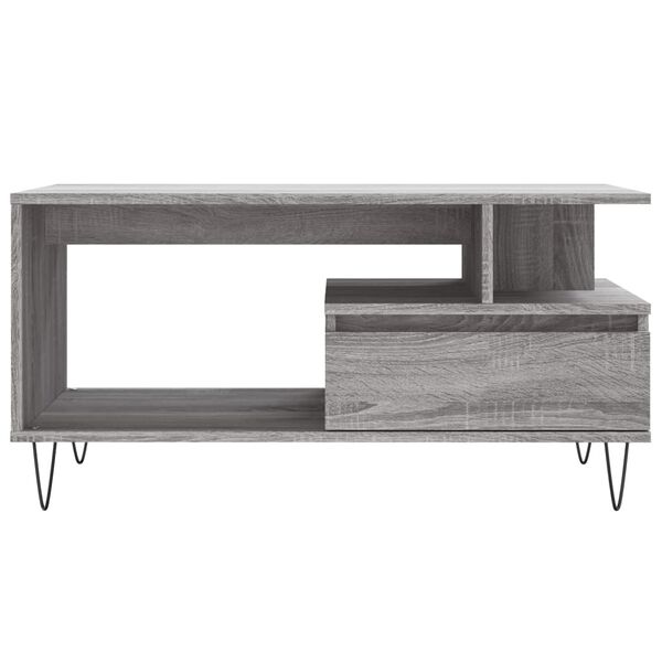vidaXL Τραπεζάκι Σαλονιού Γκρι Sonoma 90x49x45 εκ.Επεξεργασμένο Ξύλο