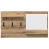 vidaXL Τοίχου Κρεμάστρα με ράφι artisan δρυς 90 x 10 x 50 εκ.