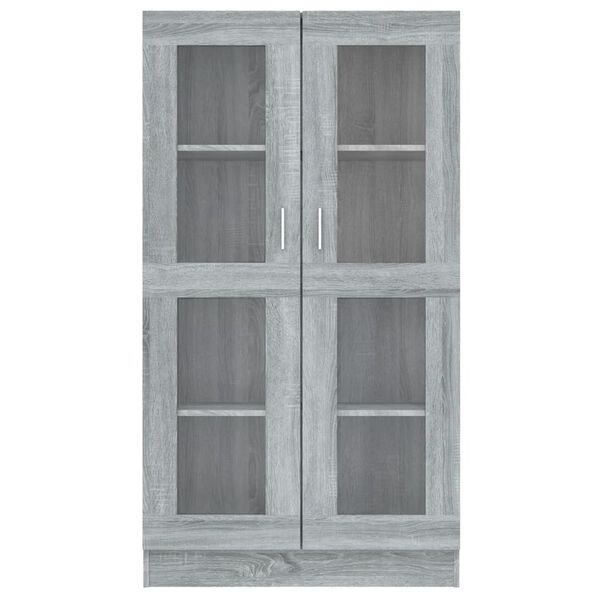 vidaXL Βιτρίνα Γκρι Sonoma 82,5 x 30,5 x 150 εκ. Επεξεργασμένο Ξύλο
