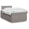 vidaXL &Kappa;&rho;&epsilon;&beta;ά&tau;&iota; Boxspring &mu;&epsilon; &Sigma;&tau;&rho;ώ&mu;&alpha; Taupe 120x190 &epsilon;&kappa;. &Upsilon;&phi;&alpha;&sigma;&mu;ά&tau;&iota;&nu;&omicron;