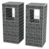 vidaXL Συρματοκιβώτια Στύλοι/Γλάστρες 2 τεμ 50 x 50 x 120 εκ. Ατσάλινα