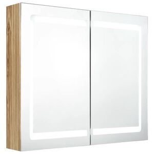 vidaXL &Kappa;&alpha;&theta;&rho;έ&phi;&tau;&eta;&sigmaf; &Mu;&pi;ά&nu;&iota;&omicron;&upsilon; &mu;&epsilon; &Nu;&tau;&omicron;&upsilon;&lambda;ά&pi;&iota; & LED &Chi;&rho;ώ&mu;&alpha; &Delta;&rho;&upsilon;ό&sigmaf; 80x12x68 &epsilon;&kappa;.