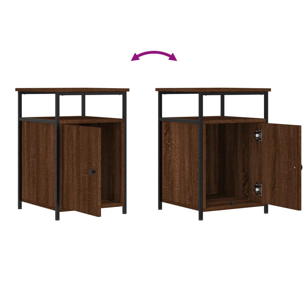 vidaXL Κομοδίνο Καφέ Δρυ 40 x 42 x 60 εκ. από Επεξεργασμένο Ξύλο