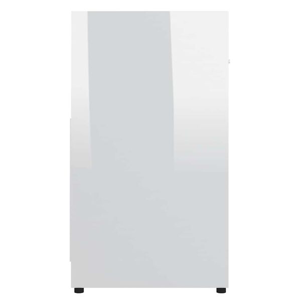 vidaXL Ντουλάπι Νιπτήρα Γυαλιστερό Λευκό 60 x 33 x 61 εκ. Επεξ. Ξύλο