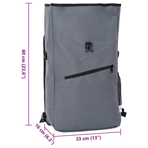vidaXL Τσάντα Ποδηλάτου για Ράφι 25 L Γκρι 33x16x48 εκ.