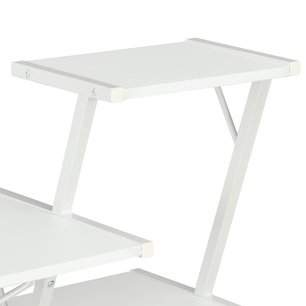 vidaXL Γραφείο με Ράφια Λευκό 116 x 50 x 93 εκ.