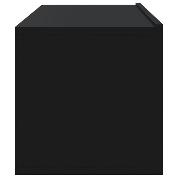 vidaXL Έπιπλα Τηλεόρασης Τοίχου 2 τεμ. Μαύρα 100x30x30 εκ. Επεξ. Ξύλο