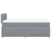 vidaXL Κρεβάτι Boxspring με Στρώμα Ανοιχτό Γκρι 120x190 εκ. Υφασμάτινο