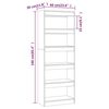 vidaXL Βιβλιοθήκη/Διαχωρ. Χώρου Γκρι Sonoma 60x30x166 εκ Επεξεργ. Ξύλο