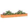 vidaXL Ζαρντινιέρα Υπερυψ. με Επένδυση Καφέ 240x45x25 εκ. Μασίφ Ελάτη