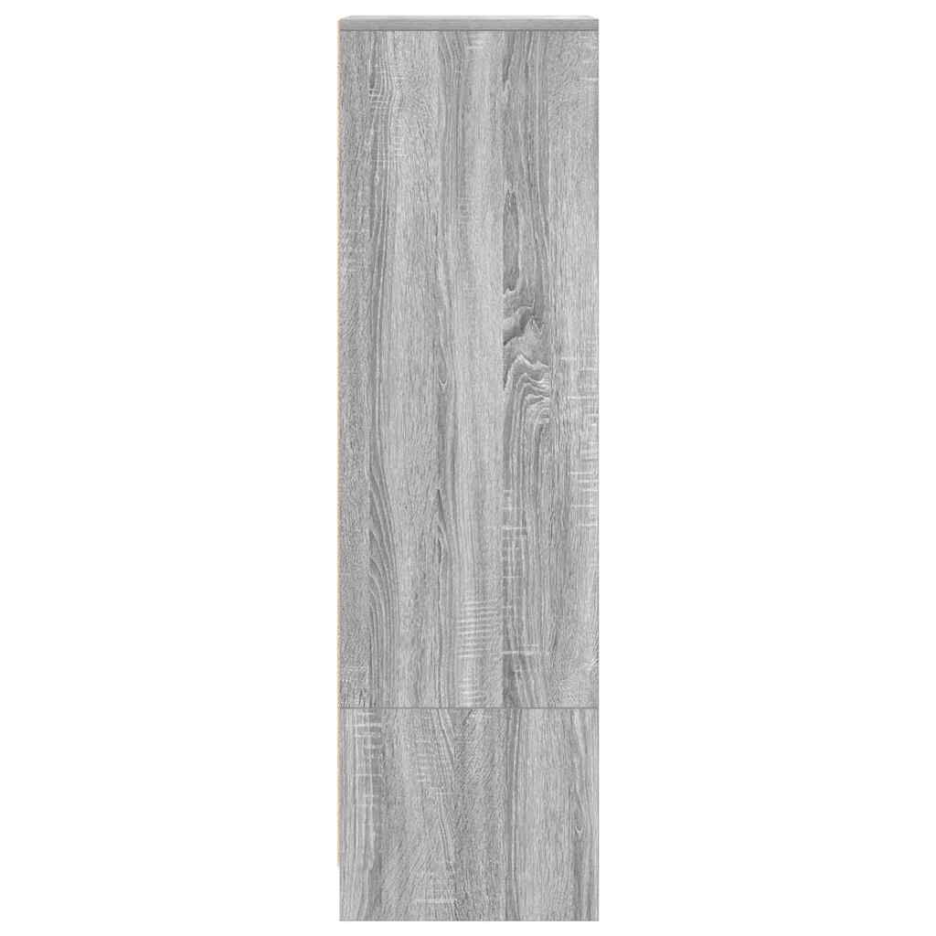 vidaXL Ντουλάπι Γκρι Sonoma 29,5x34x119,5 εκ. Επεξεργασμένο Ξύλο