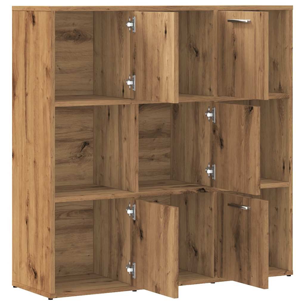 vidaXL Βιβλιοθήκη Τεχνίτης Δρυς 90x28x90 εκ. Επεξεργασμένο Ξύλο