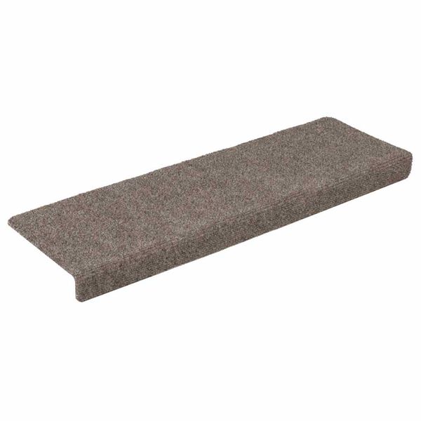 vidaXL Πατάκια Σκάλας 15 τεμ. Κρεμ 65x21x4 εκ. Βελονιασμένο Ύφασμα