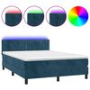 vidaXL &Kappa;&rho;&epsilon;&beta;ά&tau;&iota; Boxspring &mu;&epsilon; &Sigma;&tau;&rho;ώ&mu;&alpha; & LED &Sigma;&kappa;. &Mu;&pi;&lambda;&epsilon; 140x200&epsilon;&kappa;. &Beta;&epsilon;&lambda;&omicron;ύ&delta;&iota;&nu;&omicron;