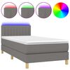 vidaXL &Kappa;&rho;&epsilon;&beta;ά&tau;&iota; Boxspring &mu;&epsilon; &Sigma;&tau;&rho;ώ&mu;&alpha; & LED &Sigma;&kappa;.&Gamma;&kappa;&rho;&iota; 100x200 &epsilon;&kappa; &Upsilon;&phi;&alpha;&sigma;&mu;ά&tau;&iota;&nu;&omicron;