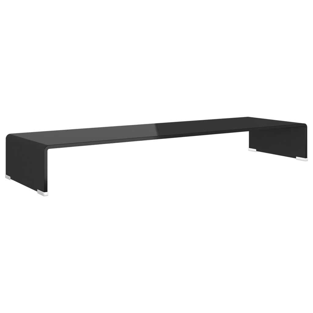 vidaXL Βάση Τηλεόρασης/Οθόνης Μαύρη 100 x 30 x 13 εκ. Γυάλινη