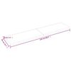 vidaXL Επιφάνεια Τραπεζιού Σκούρο Καφέ 220x50x(2-6)εκ Επεξ. Μασίφ Δρυς
