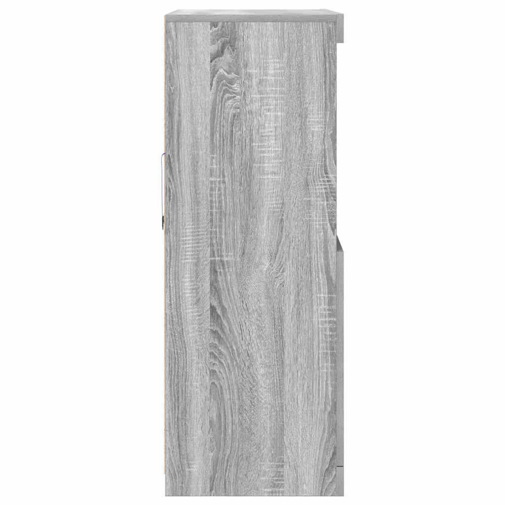 vidaXL Ντουλάπι Γκρι Sonoma 81x37x100 εκ. από Επεξεργασμένο Ξύλο