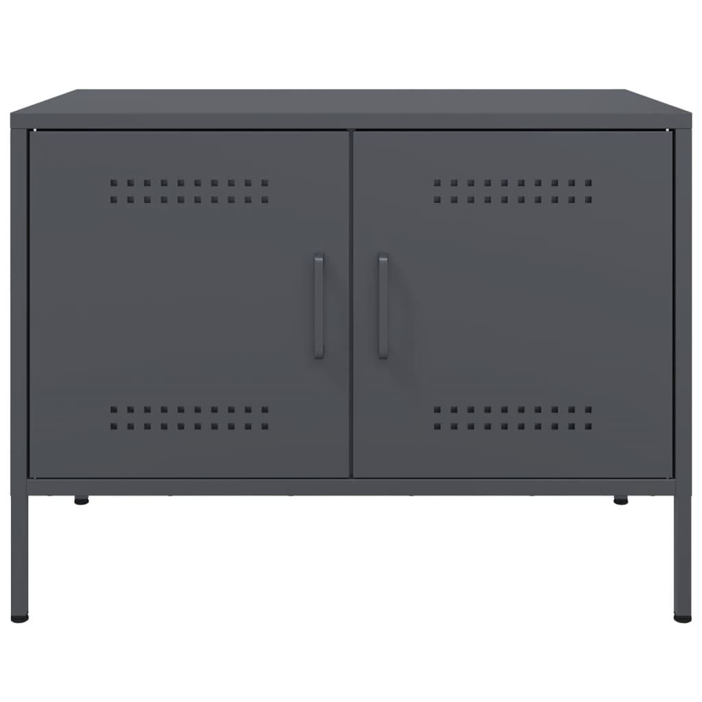 vidaXL Έπιπλα Τηλεόρασης 2 τεμ. Ανθρακί 68x39x50,5 εκ. από Χάλυβα